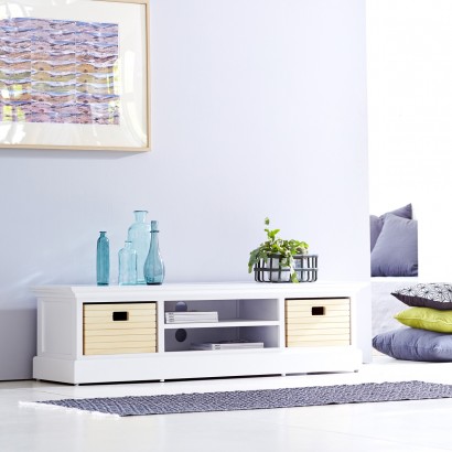 Read more about the article A white Tv stand in poplar for a family atmosphere in the heart of your living room